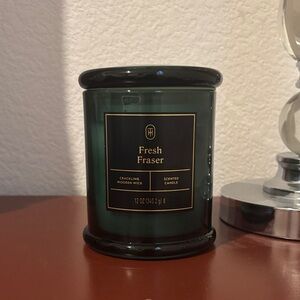 Threshold Fresh Fraser Crackling Candle - Dark Green
